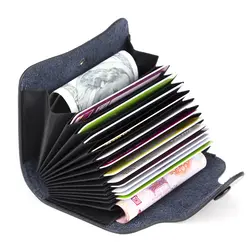 Минималистский черный Органы держателей карт Hasp кожаный бумажник карты Органы Стиль Портативный карты Чехол для кредитных карт мешок