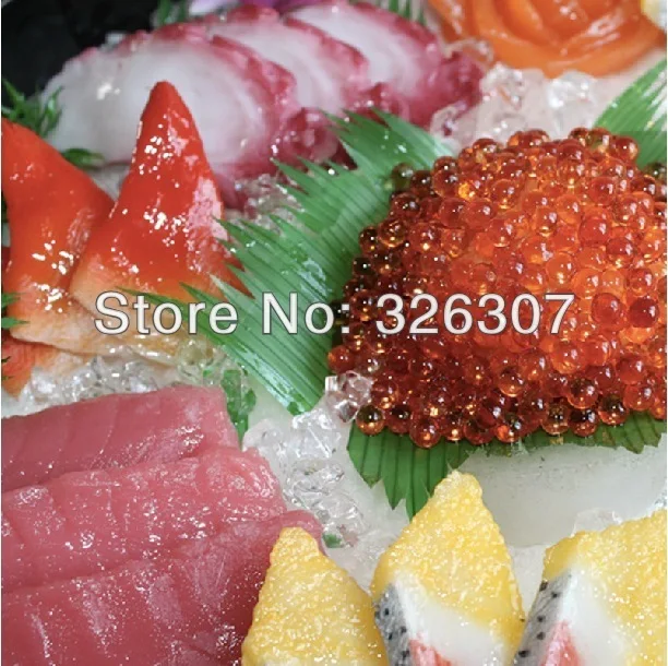 Муляж пищевых продуктов большой японский муляжи пищевых продуктов Модель глубокое блюдо sashimi ложный образец кухни посуда как в ресторане моделирование суши