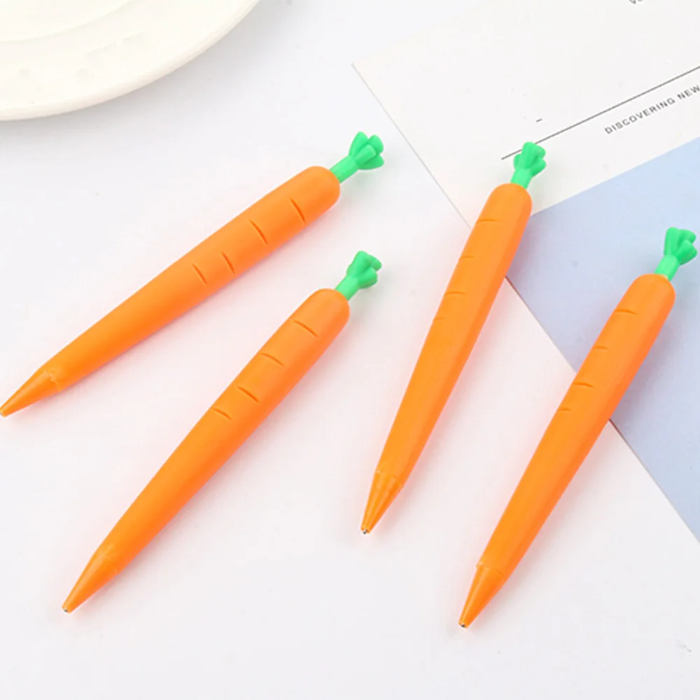 2шт Kawaii силиконовые овощи, морковь механический карандаш 0,5 мм пресс автоматические ручки канцелярский школьный офисный карандаш детские