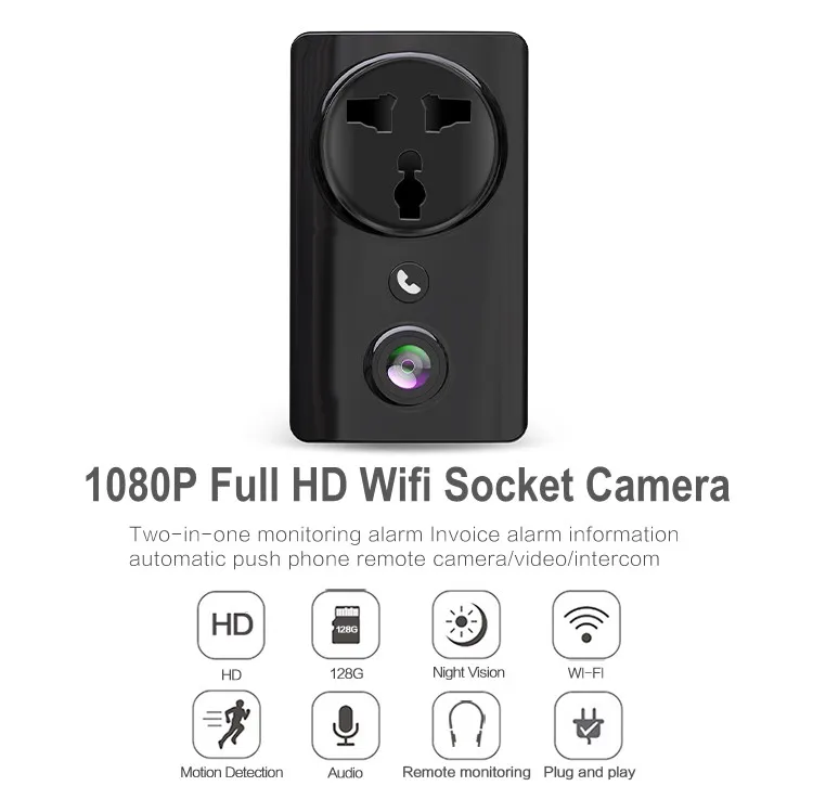 Newest Wireless Wifi Socket IP Camera EC59 180 degree Panoramic HD 1080P Fisheye Home Security CCTV Camera Two Way Audio