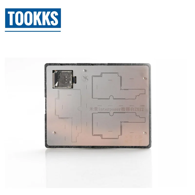 

New Model MJ ZX12 iPhone X Mainboard BGA Reballing Stencil Platform Jig Logic Board Repair Fixture with Reballing Stencil