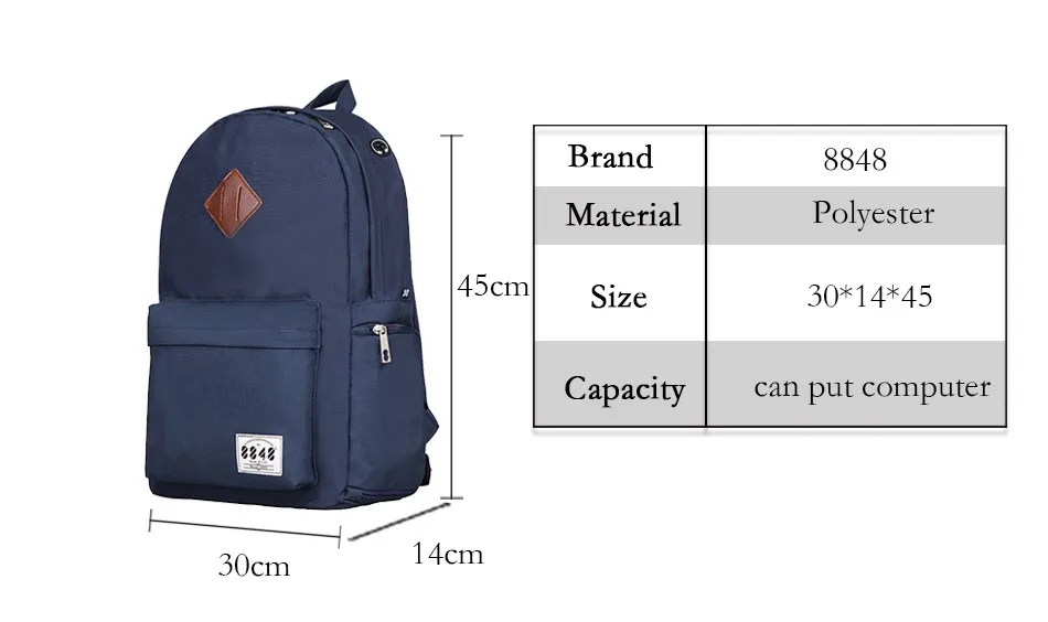 8848 бренд рюкзак для путешествий школьный рюкзак сумка 15,6 дюймов ноутбук отделение для обуви мужской рюкзак 2019 специальная сумка Тип D020-1