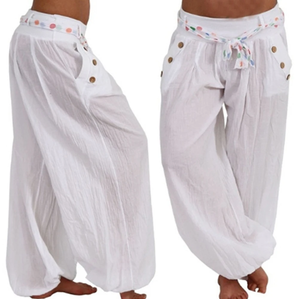 

Laamei 2019 New Brand Summer Pants Fat Younger Sister Wide Leg Pants Fat People Fashion Women Wear Large Size 5XL