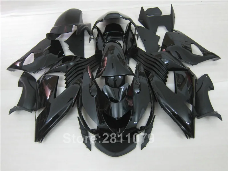 Набор обтекателей для литья под давлением Kawasaki Ninja ZX14R 06 07 08 09 10 11 глянцевый черный
