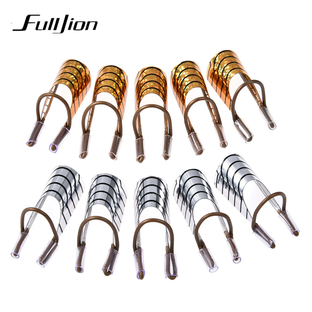 

Fulljion 5Pcs Nail Art C Curved Shape Nail Forms Nail Gel Extension Guide Tips French Foil Metal Mold Builder Gel Styling Tools