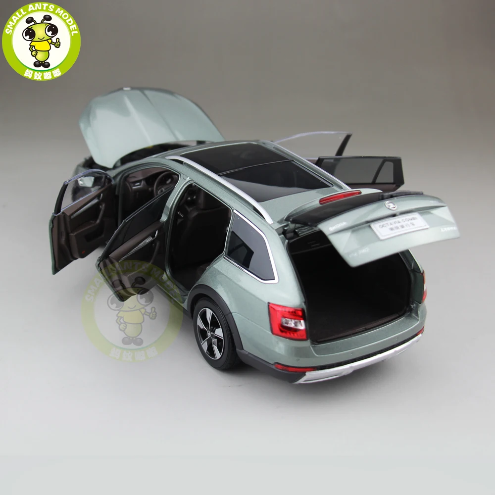 US $75.00 118 Octavia Combi Wagon Diecast Metal Car Model Toy Girl Boy Birthday Gift Green Color