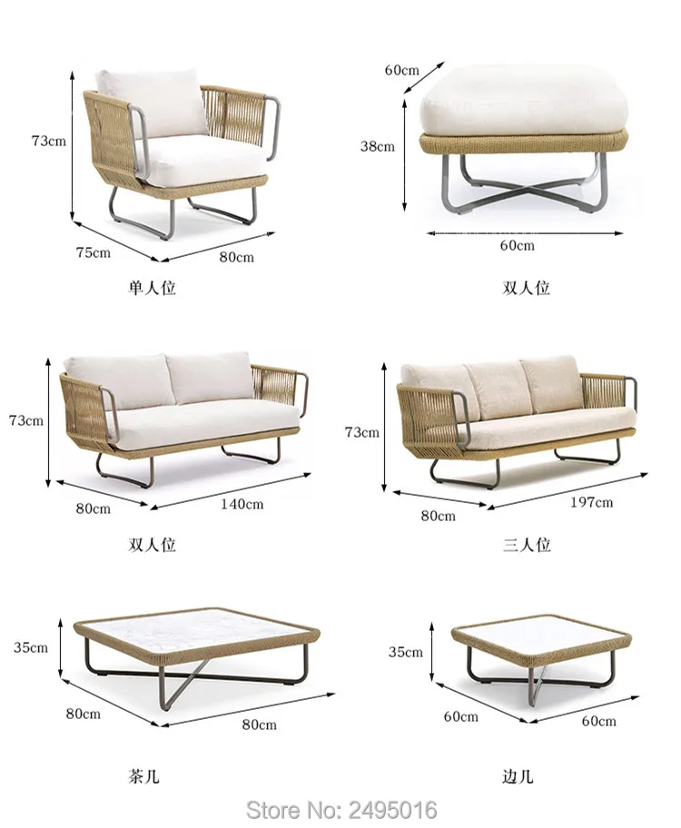 5 человек в нижней части спины стальной трос внутренний дворик для использования в помещениях мебель патио мягкая секционные разговор диван-кровать для балкона с широким сбытом