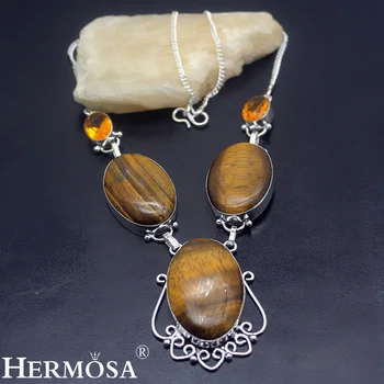 

HERMOSA Jewelry Fashion Necklace LABRADORITE 925 Sterling Silver Women Necklace19 inches HM734