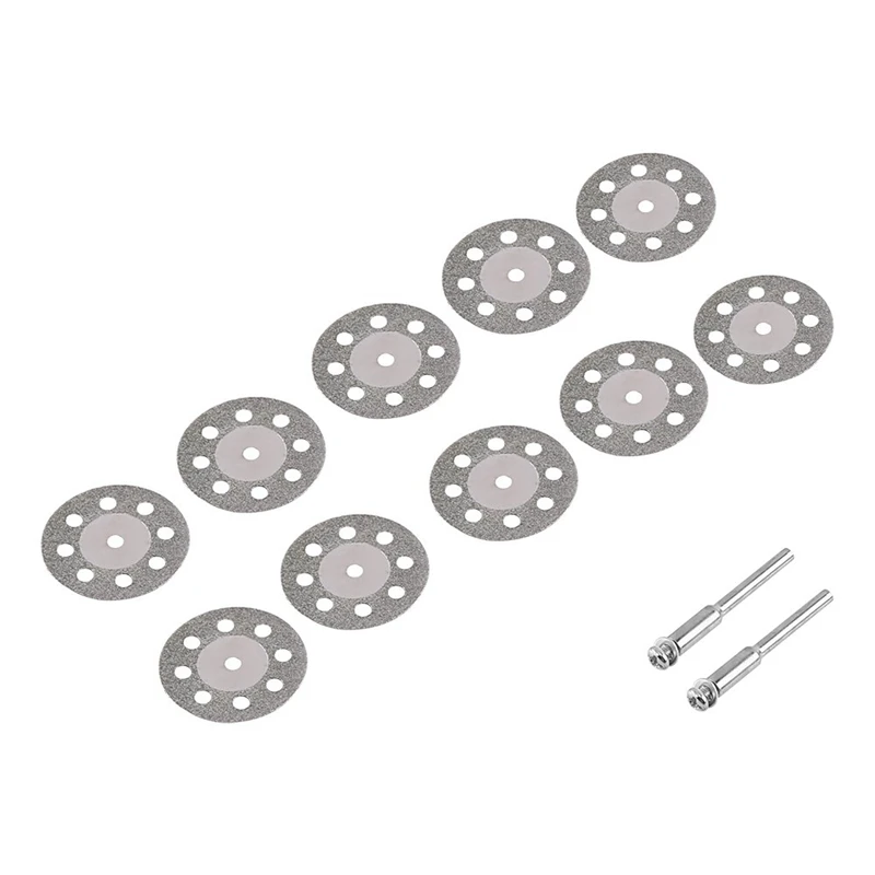 

30Mm 8 Holes Diamond Circular Diamond Cutting Wheel Cut Off Discs Coated Rotary Tools With 2Pack Mandrel Rotary Tool For Drill