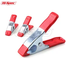 

Hi-Spec 3pc/set Mini Metal Spring Clamps Heavy Duty Crocodile Clip Red Plastic Tips Tool Clips Grip Holder