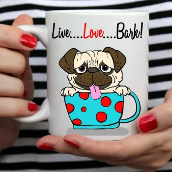 

Cute Pug Dog Mugs Beer Travel Cup Coffee Tea Cups Home Decor Novelty Friend Gift Birthday Gifts