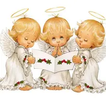 Картина с бриллиантами на заказ CartoonThree Рождественский Ангел Фея полный квадратный значок с вышивкой в виде ромба eigen foto Рождественское украшение