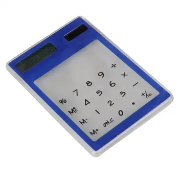 

5* Blue transparent touch screen eight solar calculator