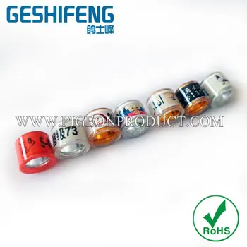 

100pc free shipping colorful pigeon ring with your own design logo on 8mm ring