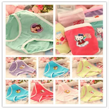 

6pcs /lot Girl Briefs Kids Girls Underwear Children Underwear Girls Pant Children's Pants suit 2-10 years