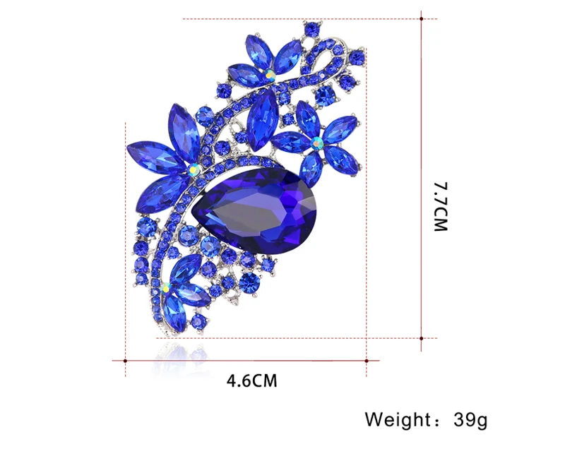 Danbihuabi брендовые Броши для женщин Кристалл крупная брошь букет из горного хрусталя Свадебные аксессуары брошь ювелирные изделия с отворотом