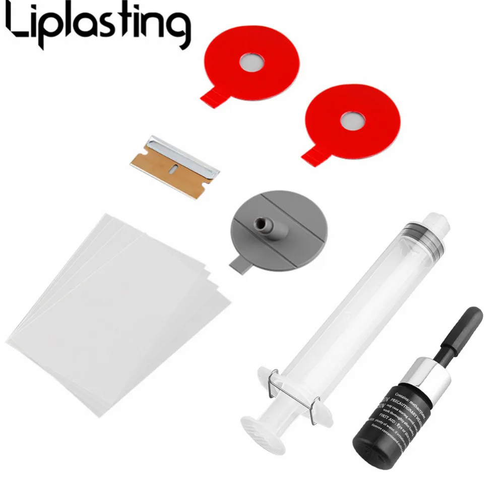 Car Windshield Window Polishing Kit DIY Syringe Repair Resin Set Auto