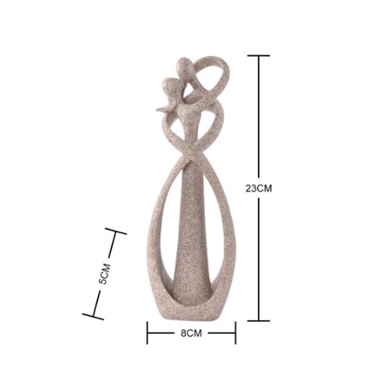 Абстрактная статуя для влюбленных, песчаник, камея, украшение для дома, новинка, свадебный подарок для влюбленных, подарок на день Святого Валентина, ремесленные скульптуры