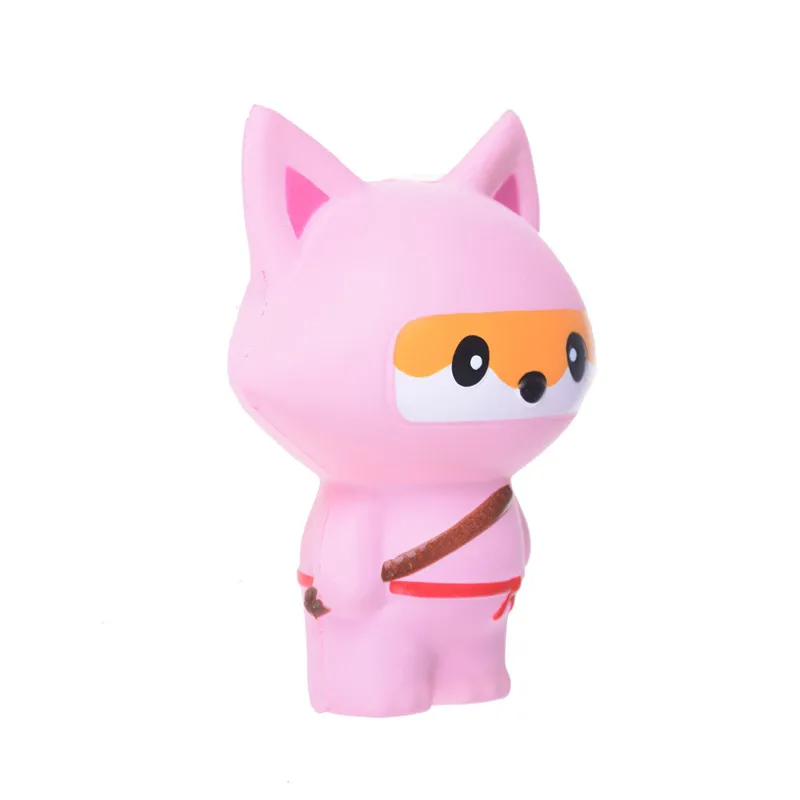 New Animal Jumbo 14CM Kawaii Ninja Squishy Panda/Bear/Fox Bread Soft Slow Rising Fun Kid Toys Sweet Charm Cartoon Cake Wholesale