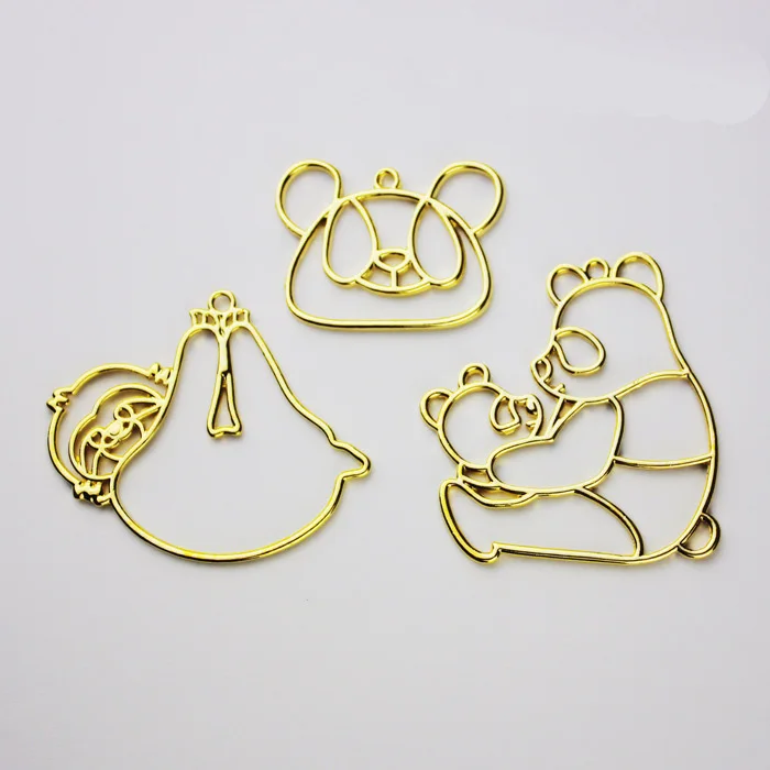 

5pcs/lot Panada Chichen Jewelry Making Findings Frame Pendant Gold Charm Bezel Setting Cabochon Setting UV Resin Charm