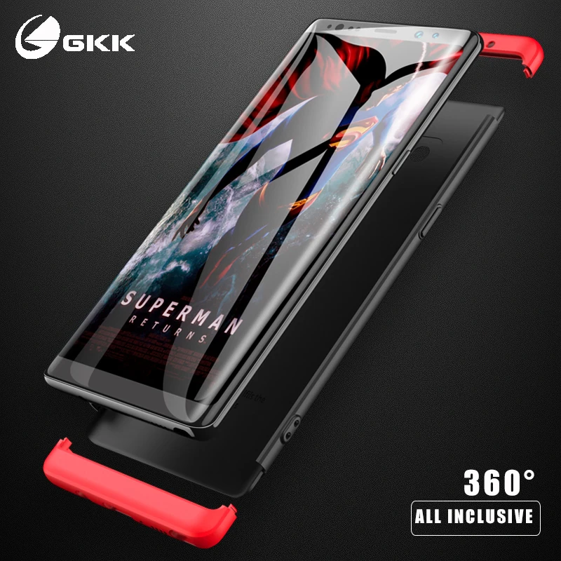 GKK чехол для Samsung Galaxy Note 8 Dual Armor 360 полная защита Жесткий ПК матовый телефона 9