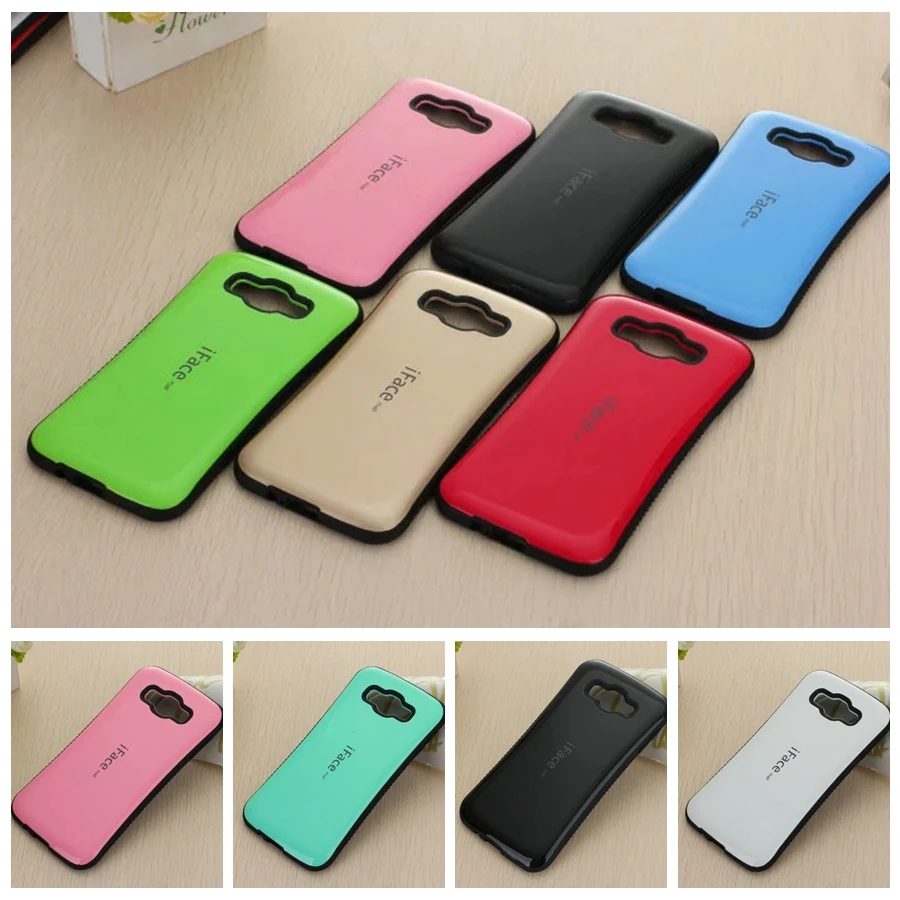 iFace Case Candy Color Cover For Samsung Galaxy A7 A7000 TPU+PC Shockproof Cases 2015 Hard Dropproof Bag |
