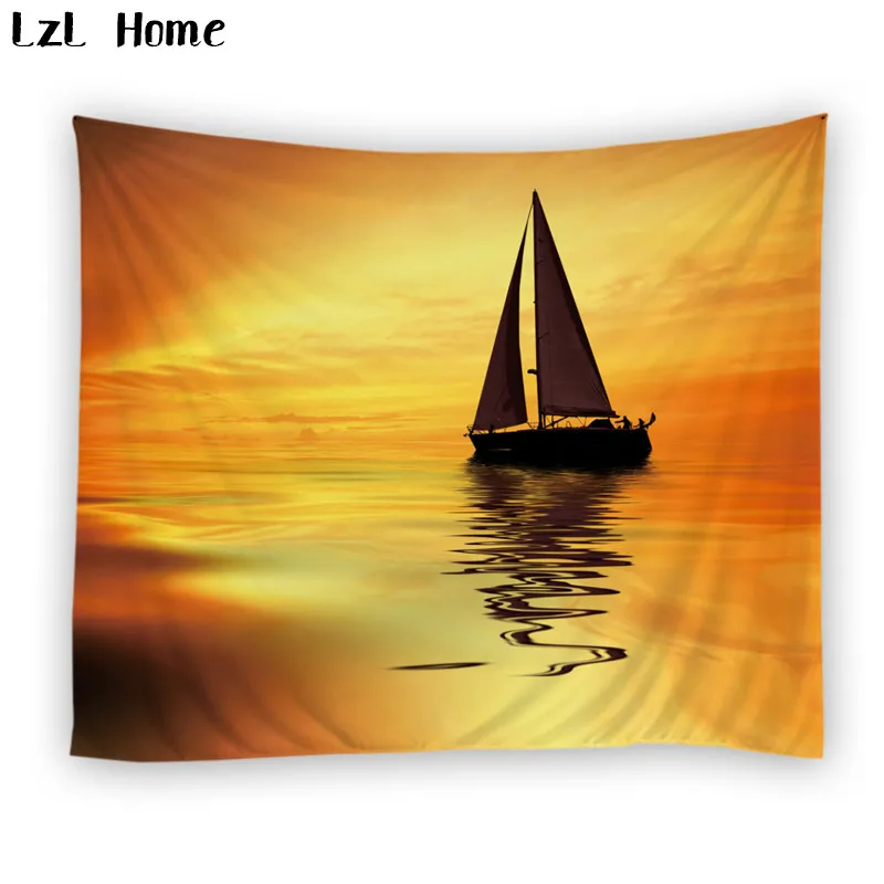 LzL домашний морской океан живописный закат гобелен прямоугольник полиэстер настенный богемный ткань рождественские украшения для дома - Цвет: Type 8