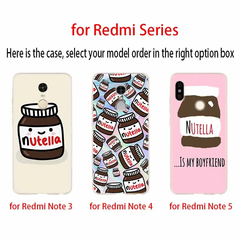 Модный мягкий чехол из ТПУ с изображением шоколадной еды Tumblr Nutella для Xiaomi Redmi 9a 8a 7a