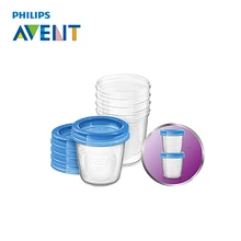 AVENT 5pcs Baby Food Storage Cup Breast Milk Storage Cup Set Seal Preservation Milk Fruit Juice