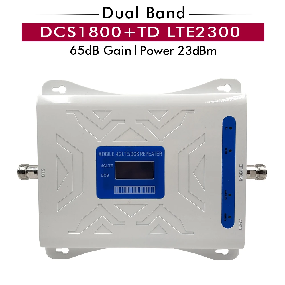 2G 4G двухдиапазонный Репитер сигнала DCS/LTE 1800 + TD LTE 2300 Мобильный усилитель (B3) (B40) TDD