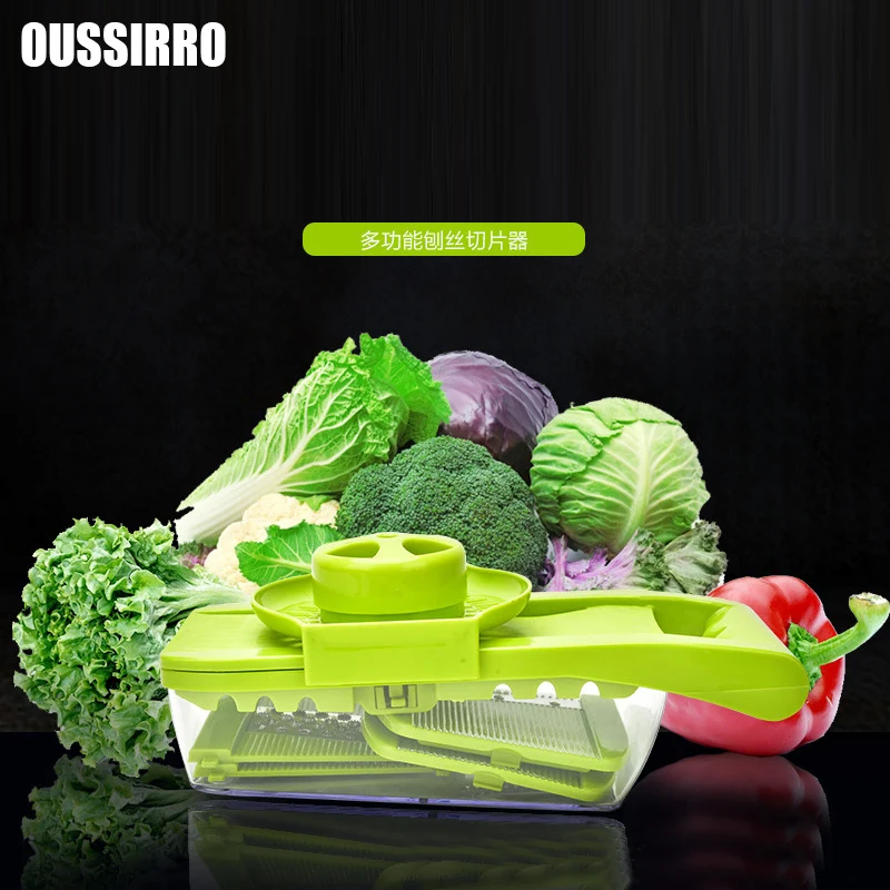 

RSCHEF Multifunction Stainless Steel Shredder Grater Shred Potato Strip Cutting Gadgets Kitchen Slicer Gadget Tools