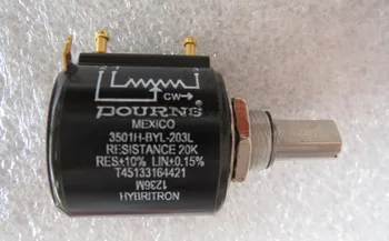 

[VK] ORIGINAL BOURNS 3501H-BYL-203L 20K 10 laps potentiometer half handle 21MM hole diameter 9.3mm switch