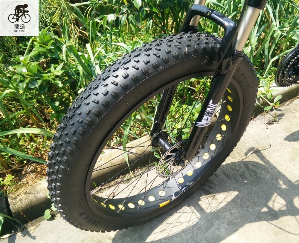Cheap Kalosse   new cycling bicicleta mountain bike  bicycle 21/24/27/30 speed  26*4.0 tires  snow/beach   mountain bicycle 5