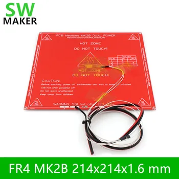 

SWMAKER heated bed kit dual voltage heated build platform FR4 MK2B NTC 3950 temperature sensor 214x214 x1.6 mm