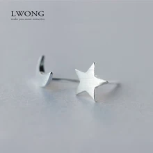 Ювелирные изделия в стиле бохо, Стерлинговое Серебро 925 пробы, серьги-гвоздики в форме полумесяца и звезды, минималистичные простые маленькие серьги для друзей, подарок на год