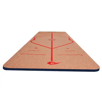 

183 * 65 * 6mm Cork Rubber Yoga Mat Non Slip Eco-Friendly Training Fitness Thick Mats Position Line Soft Durable Foam Multi Use
