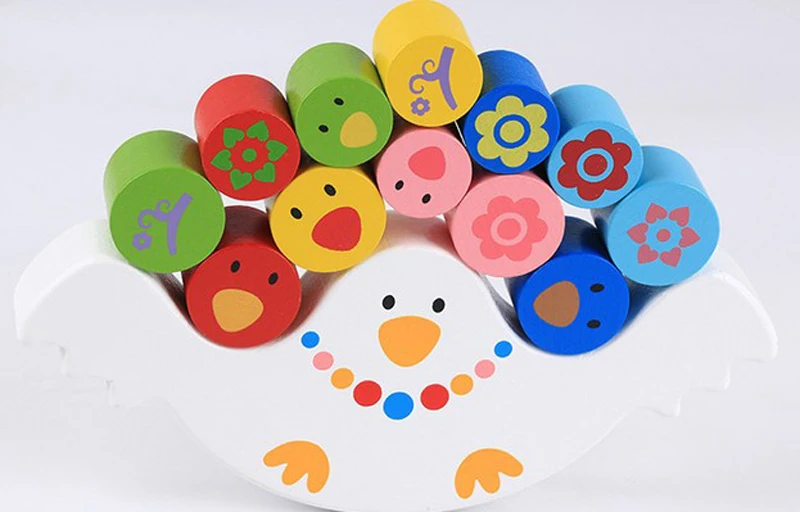 

Colorful Wooden balance Building Blocks Toys for Children Early Education Toys family game toys