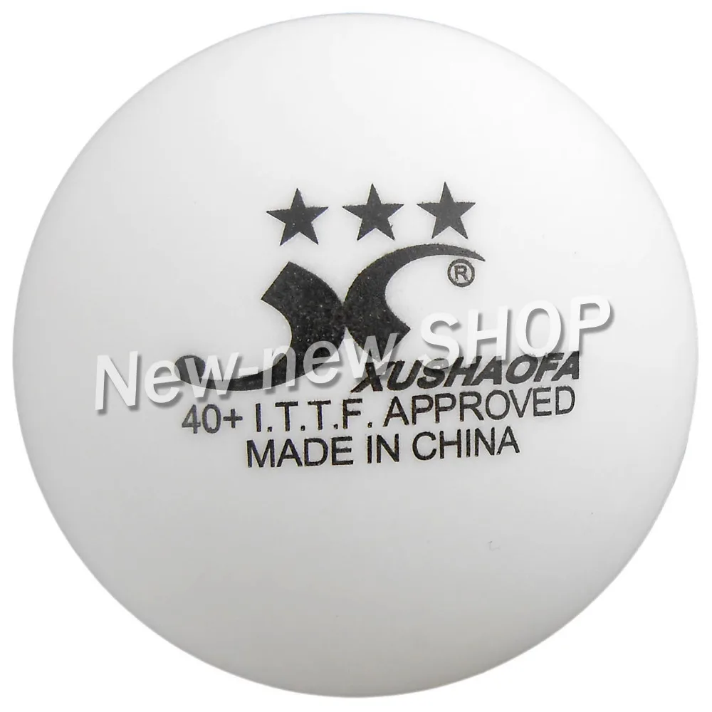 6x XuShaoFa 3-звезды белый 40 + пинг-понга шары