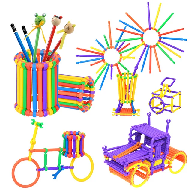 320pcs smart stick building blocks Donomi spelling early education puzzle kindergarten children's toys for kids 2