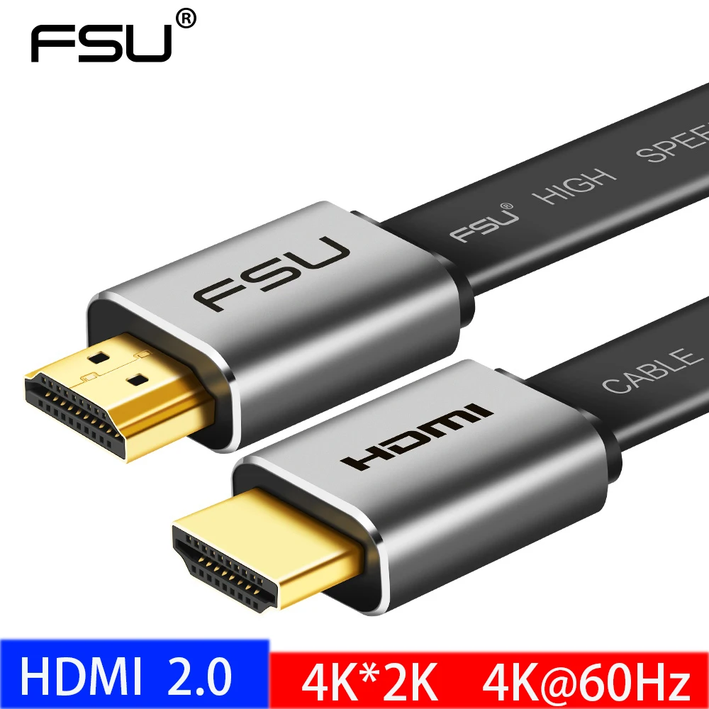 HDMI 2,0 кабель HDMI к HDMI 4k видео кабель HDR позолоченный 0,5 м 1 м 1,5 м 2 м 3 м для переключения HDTV проектор монитор PS4 xbox плоский