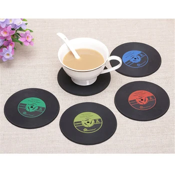 

Mat Holder Vinyl CD Album Record Drinks Coasters for mugs cup Table decoration Stationery Office accessories School supplies