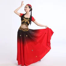 Новое поступление Hmong одежда Disfraces новые большие качели уйгурские костюмы танец меньшинств Китайская народная одежда этническое представление