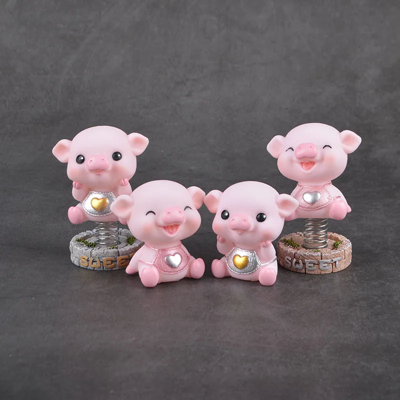 

Koteta Animal Figures Home Decoration Toy for Children Lovely Pig Model PVC Action Figure for New Year Kids Doll Christmas Gift