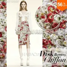 DIY PQYY73 тяжелый шифон диск цветочный водорастворимый кружевной ткани вышивка стерео cheongsam платье ткань tecido feltro свадьба