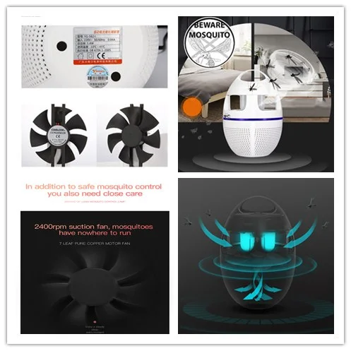 Garden Pest Control Mosquito Killer Lamp Household Purple LED Bug Fly Repellent Trap Pest Wind Power Safe Non-radiation Artifact (8)