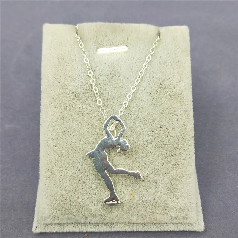 New Figure Skating necklace Ice Skating Jewelryin Pendant Necklaces