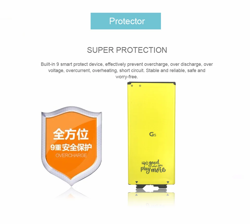 2017 KHP NEW 100% BL-42D1F Phone Battery For LG G5 H868 H860 F700K H850 Real 2800mAh High Quality Mobile Replacement Battery (14)