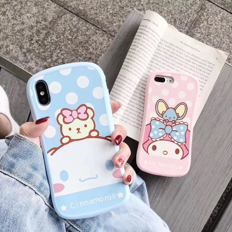 Супер милый японский мультфильм Мелодия Cinnamoroll розовый силиконовый защитный чехол для iPhone X XR XS MAX 6 S 7 8 plus чехол