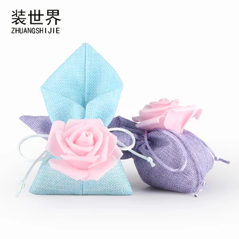 

9*18cm Custom Logo Printed pouch Cotton Storage Canvas Bags Drawstring Bag Jewelry Pouch Bag Candies Food Cookie Packaging Bags