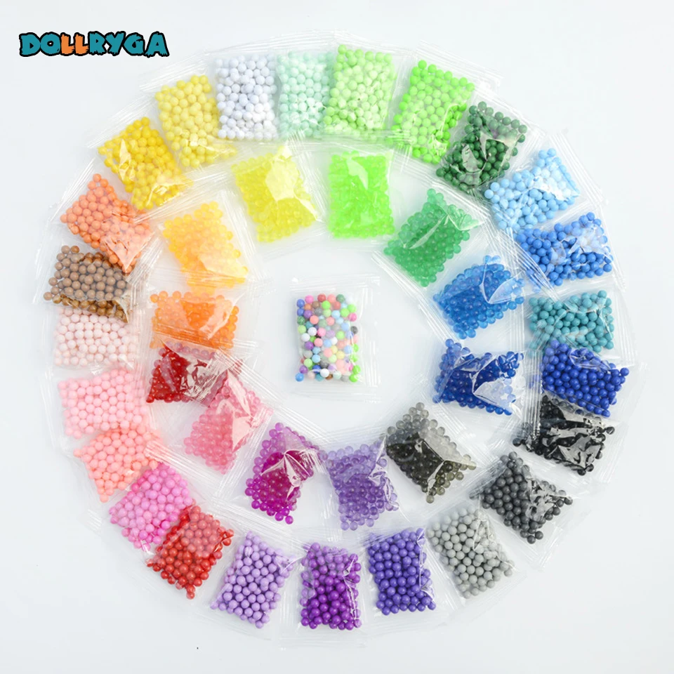 

DOLLRYGA 1000pcs/bag Dla Dzieci Aqua Colors Beads DIY Set Perlen Waterl Beads Girls Gift For Children Loom Additives for Slices